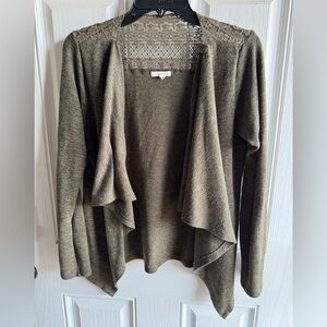 Maurices Olive Draped Cardigan